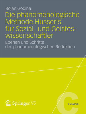 cover image of Die Phänomenologische Methode Husserls für Sozial- und Geisteswissenschaftler